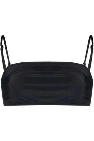 Ganni Top de bikini con cuello cuadrado