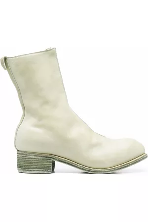 GUIDI Botas con puntera redonda y cremallera frontal