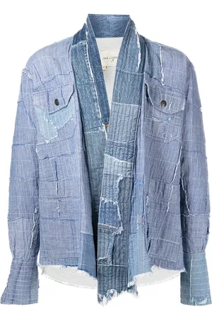 GREG LAUREN Chaqueta vaquera con diseño patchwork