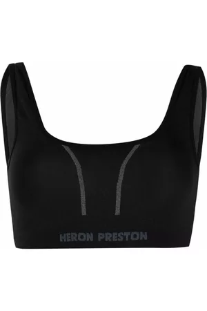 Heron Preston Top corto de intarsia con logo