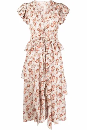 ULLA JOHNSON Vestido con estampado floral