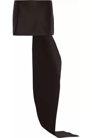Prada Minifalda de satén con panel drapeado