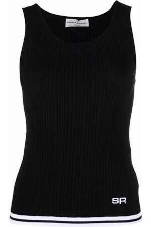 Sonia by Sonia Rykiel Top sin mangas con logo bordado