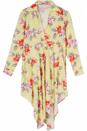Palm Angels Vestido camisero con estampado floral