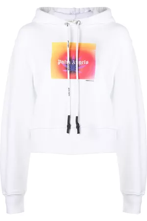 Palm Angels Sudadera con cremallera y logo degradado