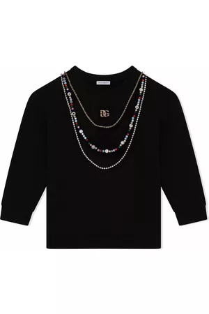 Dolce & Gabbana Jerséis y suéteres - Top tipo jersey con detalles de cuentas