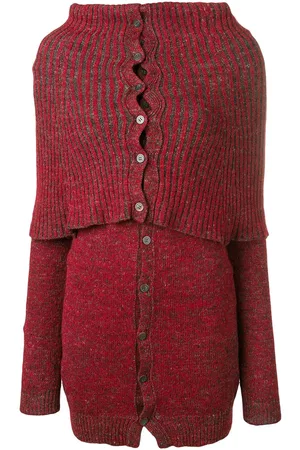 YOHJI YAMAMOTO Cárdigan de canalé con cuello alto