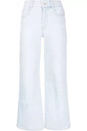 Stella McCartney Vaqueros capri Stella Logo con efecto envejecido