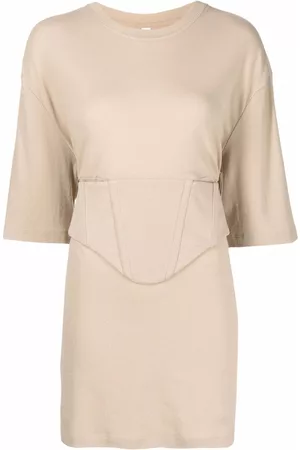 DION LEE Top tipo túnica con detalle de corsé