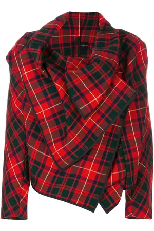 Comme des Garçons Chaqueta asimétrica a cuadros