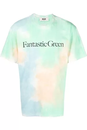 Msgm Camiseta Fantastic Green con motivo tie-dye