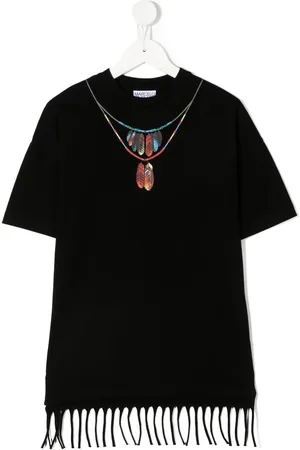 MARCELO BURLON Vestido con flecos y motivo de collar