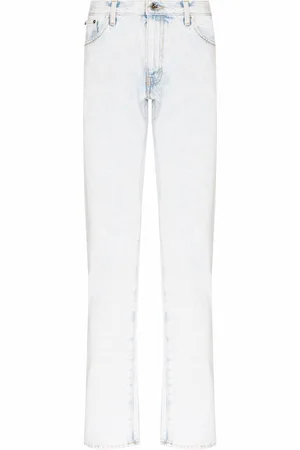 OFF-WHITE Vaqueros slim con estampado a rayas Diag característico