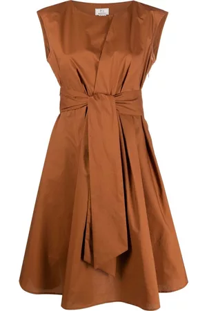 Woolrich Vestido acampanado con cintura lazada