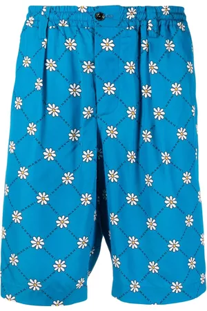 Marni Pantalones cortos de chándal con motivo de margarita