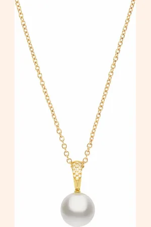 Autore Colgante en oro amarillo de 18kt con diamantes y perlas