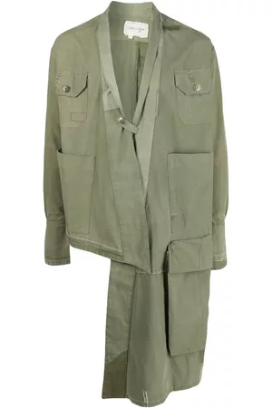 GREG LAUREN Abrigo drapeado asimétrico