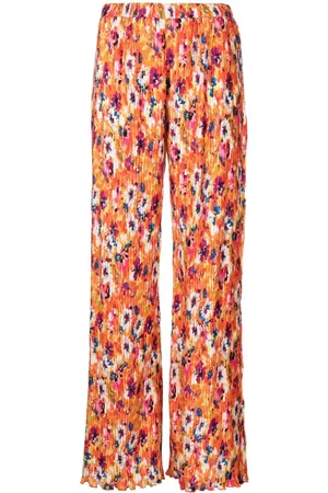 Msgm Pantalones plisados con estampado floral