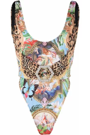 Philipp Plein Bañador con estampado gráfico y cinturón