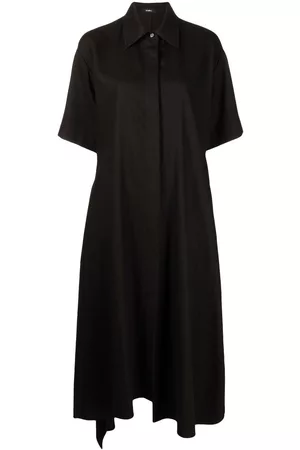 GOEN.J Vestido camisero con dobladillo asimétrico