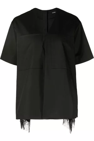 GOEN.J Blusa con ribete de encaje