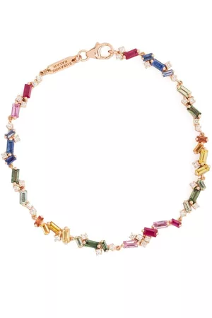 Suzanne Kalan Pulsera Fireworks en oro de 18kt con diamantes y zafiros