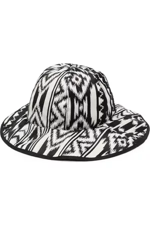 MARCELO BURLON Sombrero de verano con motivo geométrico