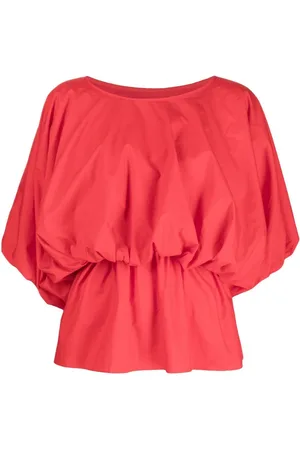 GOEN.J Blusa acampanada de manga farol