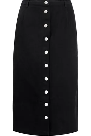 RAF SIMONS Falda midi con botones