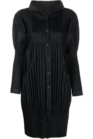 Issey Miyake Vestido Pleats Please plisado con botones 2000