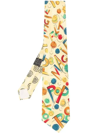 VERSACE Corbata con estampado gráfico 2000