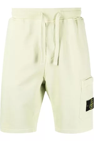 Stone Island - Pantalón de chándal negro con logo lateral parche