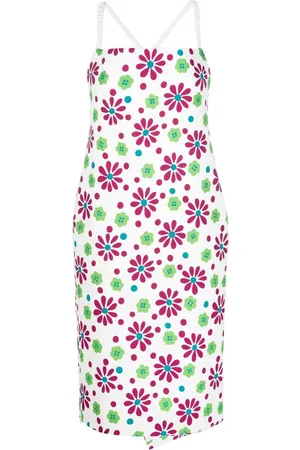 Saint Laurent Vestido con motivo floral