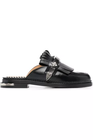 TOGA PULLA Mules slip-on con ribete de flecos