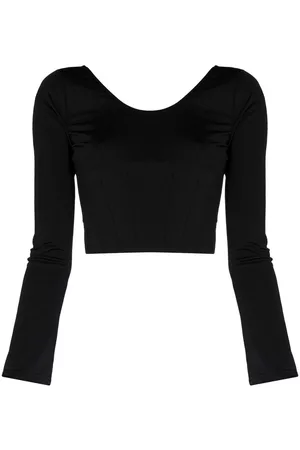 Natasha Zinko Top corto estilo corsé con cremallera
