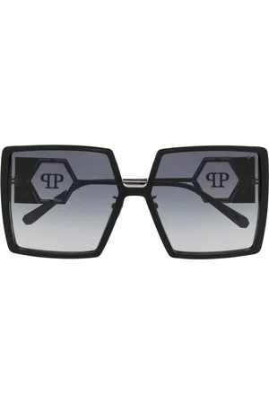 Philipp Plein Gafas de sol oversize con montura cuadrada