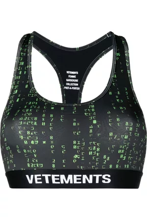 Vetements Top sin mangas corto con banda del logo