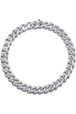 Shay Pulsera de cadena en oro blanco de 18kt con diamantes