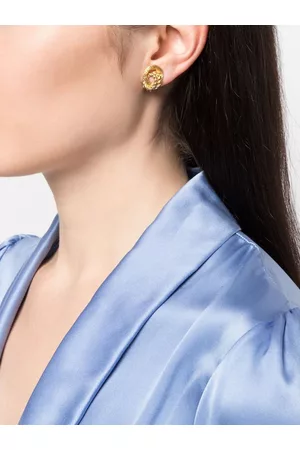 Dior Pendientes de clip con diseño retorcido 1990 pre-owned