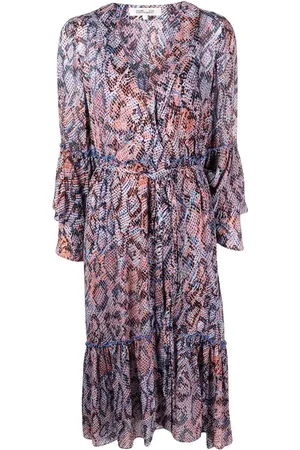 Diane von Furstenberg Vestido con estampado de piel de serpiente