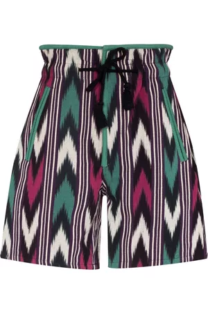 Marant Etoile Pantalones cortos con motivo zigzag