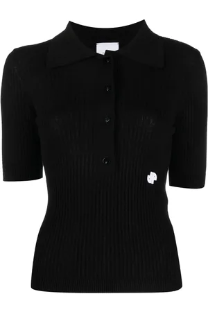 Patou Polo de canalé de manga corta