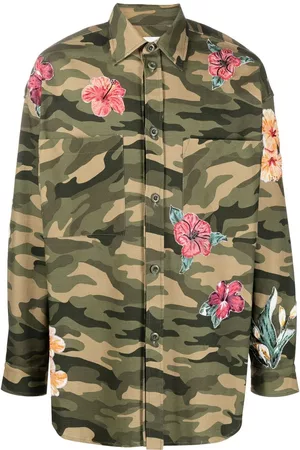 FAITH CONNEXION Camisa floral con estampado militar