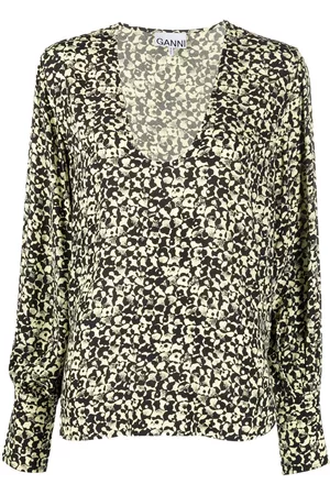 Ganni Blusa con estampado abstracto