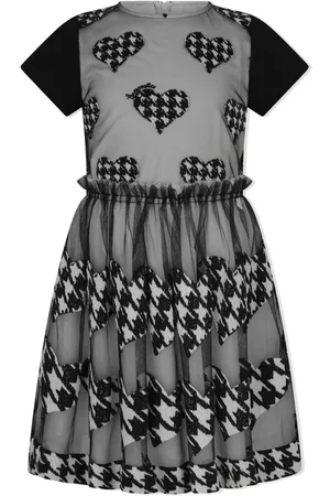 Simonetta Vestido skater con motivo pied de poule