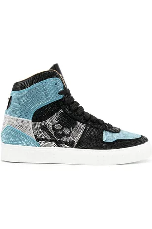 Philipp Plein Zapatillas altas con apliques de cristal