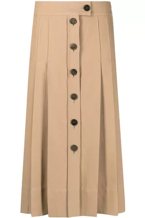 Salvatore Ferragamo Falda plisada con botones