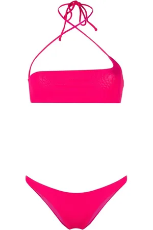 The Attico Bikini tipo bandeau con cuello halter