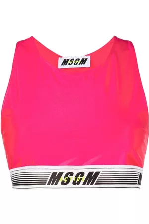 Msgm Sujetador deportivo con banda del logo