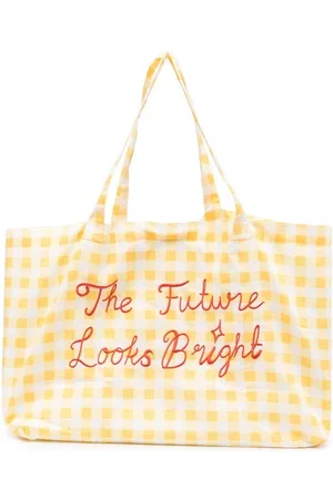 Mini Rodini Bolso shopper bordado a cuadros